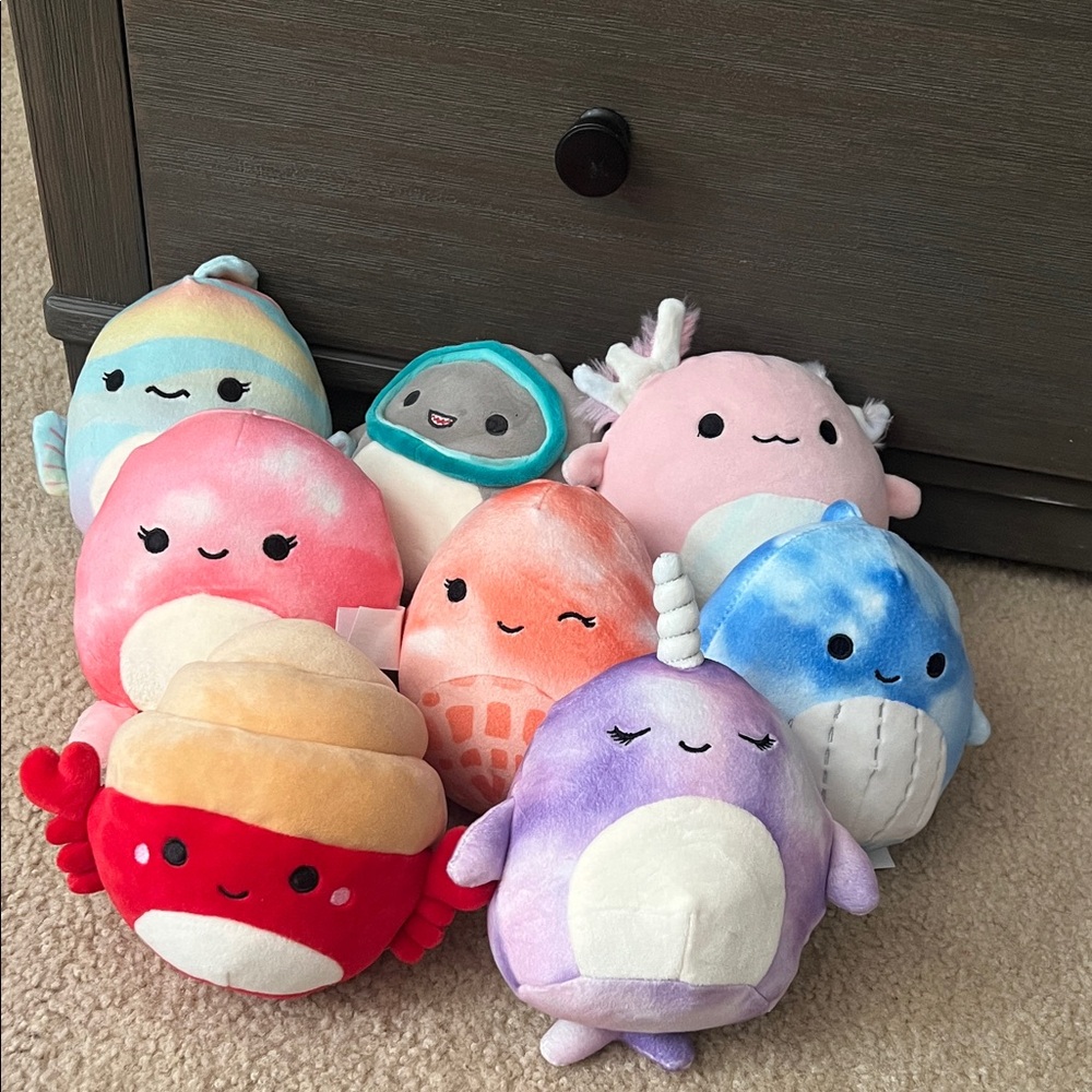 Squishmallows Colorful Stuffed Animals Set